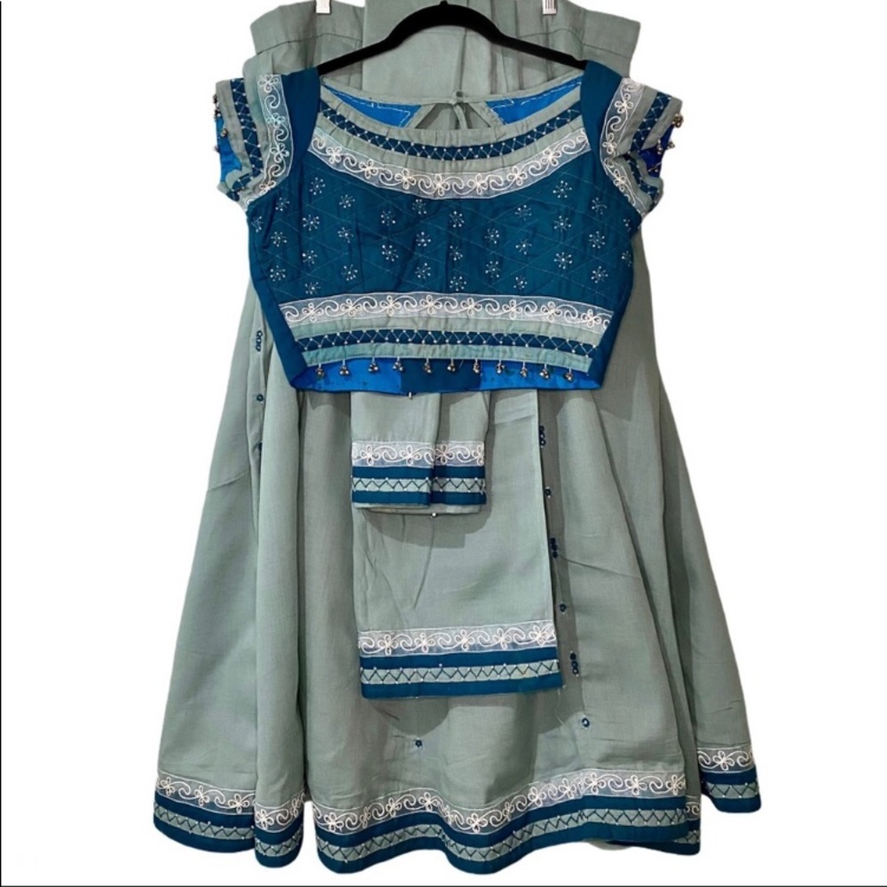 Teal Indian Garba Chanya Choli